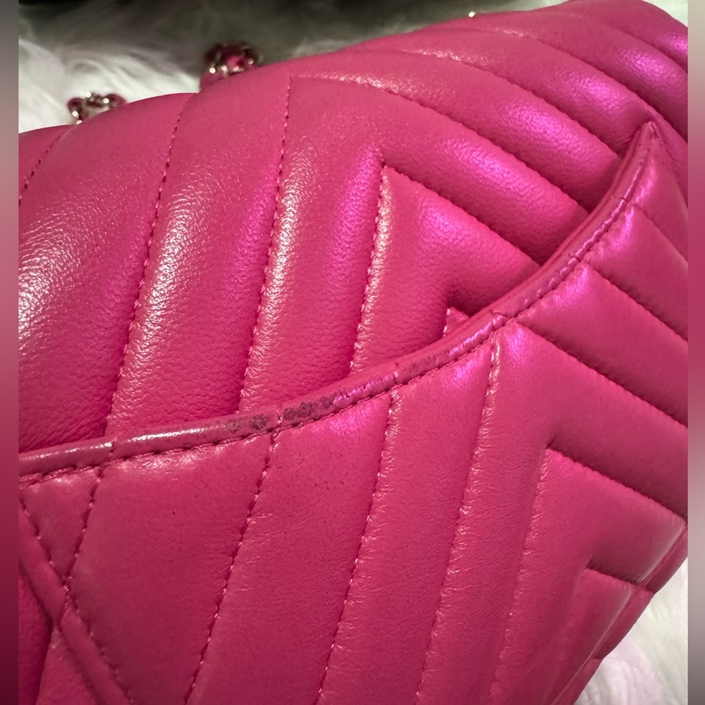 Classic Flap Mini Rectangular in Chevron - Picture 8 of 16